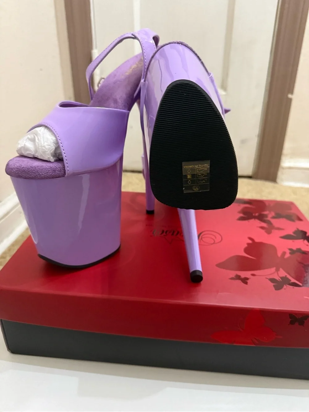 Pleaser Lavender High Platform Stiletto Sandals